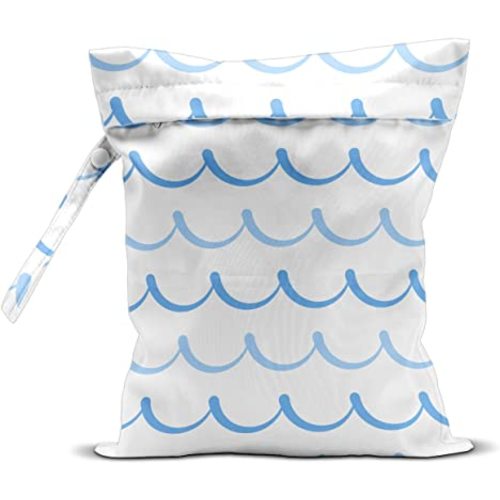 Wet Bag, Wet Dry Bag, Wet Bag for Swimsuit, Travel, Beach, Pool, Diapers, Dirty Yoga Gym Clothes, Makeup Bag, Waterproof Reusable Minimalist Aesthetic Line Art Geometric Decor