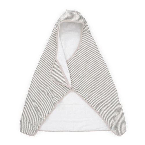 Toddler Hooded Towel - Grey Stripe