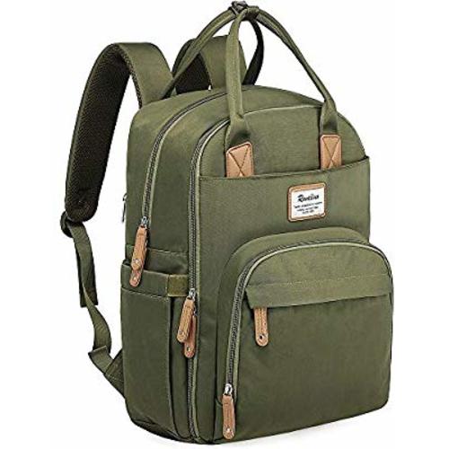 Diaper Bag Backpack, RUVALINO Multifunction Travel Back Pack Maternity Baby Changing Bags, Large Capacity, Waterproof and Stylish, Army Green
