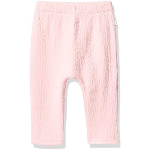 HonestBaby Matelasse Harem Pants Cozy Roomy Fit Pull on Bottoms 100% Organic Cotton for Infant Baby Boys, Girls, Unisex