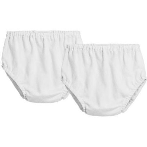 City Threads Boys and Girls Soft Cotton Diaper Cover 2-Pack - USA-Made, Pink/White, Newborn