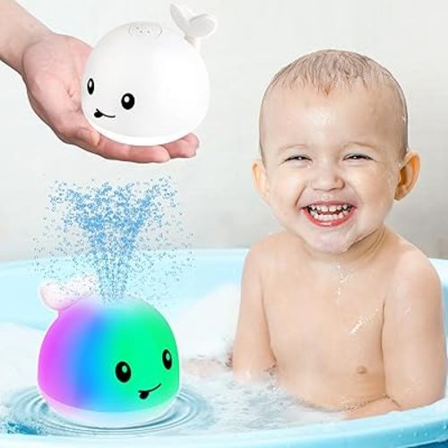 Baby Whale Bath Toy, Baby Bath Toys for 6-12 12-18 Months Bath Toys for Kids Ages 1-3, Bath Fountain Toys Whale Bath Toy Sprinkler for Toddlers, for Boys Girls, Easter Basket Stuffer