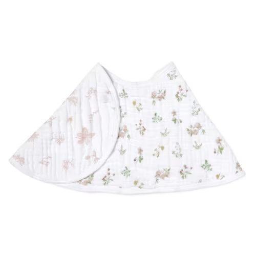 Muslin Burpy Bib, Country Floral