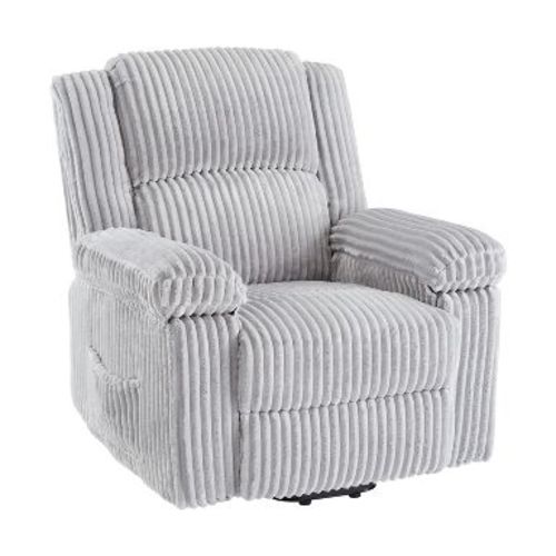 COZONY Manual Recliner Chair with Pull Handle, Soft Corduroy Fabric Adjustable Recliner Sofa for Living Room Bedroom Home Theater