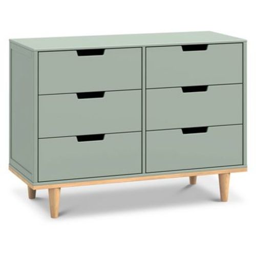 DaVinci Marley 6-Drawer Double Dresser - Light Sage & Honey