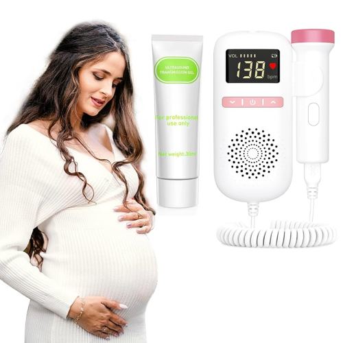 ROTCROSS Doppler Fetal Heartbeat Monitor Belt Portable Fetal Heart Rate Monitor Strap Baby Heartbeat Monitor Bandage for New Moms for Home Use QCXW-P04