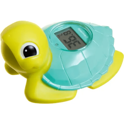 Dreambaby Turtle Baby Bath Thermometer - Instant Read Digital Thermometer for Water and Room Temperature - Floating Baby Bath Toy
