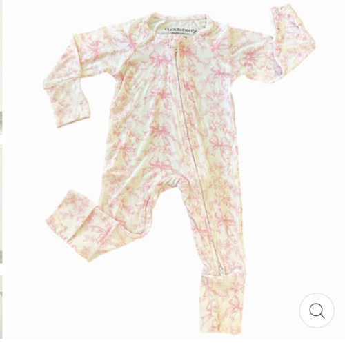 Toile Bows- Zipper Sleeper