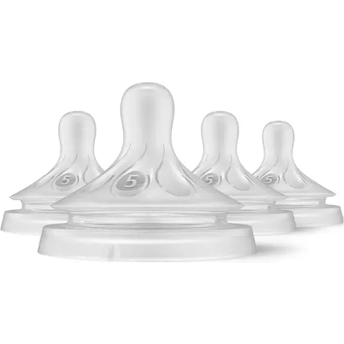 Philips Avent Natural Response Nipples, Extra Fast Flow (Flow 5), 4-Pack, SCY965/04