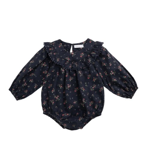 Organic Cotton Malia Playsuit - Bianca Noir – Jamie Kay USA