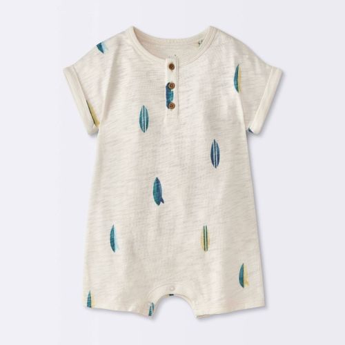 Baby Boys' Printed Romper - Cloud Island™ Cream