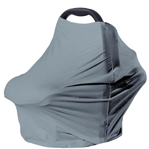 Car Seat Cover Baby for Nursing, Baby Breastfeeding Cover Carseat Canopy Covers, Solid Color Multi-use Nursing Cover for Babies (Neutral Grey) - neutral grey