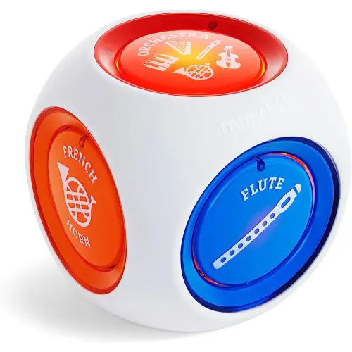 Munchkin® Mozart Magic® Cube Music Toy for Baby and Toddler - Includes 5 Instrument Sounds, 8 Mozart Songs and Lights