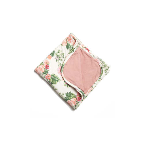 Everly Grey | Swaddling Blanket Beige Floral | Children's Fair