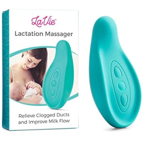 LaVie Lactation Massager for Breastfeeding, Nursing, Pumping, Support for Clogged Ducts, Mastitis, Engorgement, Improves Milk Flow (Teal)