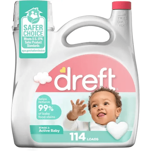 Dreft Stage 2: Active Baby Liquid Laundry Detergent 114 Loads 165 fl oz