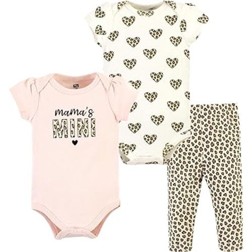 Hudson Baby Unisex Cotton Bodysuit and Pant Set
