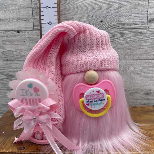 Baby Shower Gnomes|Baby Gnome|Gnomes with Pacifiers|Girl Gnomes|Baby Shower Decor|Gnomes|Handmade Gnomes
