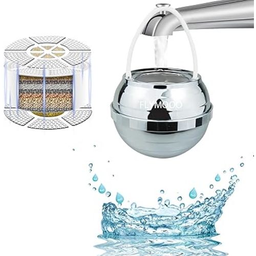 Bath Water Filter for Tub Faucet - 8 Stages Bathtub Water Filter Reduces Contaminants for Softer, Smoother Skin - 2,500 Gallons of Filtration, BPA Free (Silvery)
