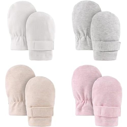 Newborn Baby Mittens Infant No Scratch Gloves Cotton Mitts for Baby Girls Boys