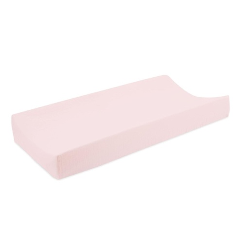 aden + anais Essentials Changing Pad Cover, 100% Cotton Muslin, Super Soft, Breathable, Tailored Snug Fit, Single, Solid Pink