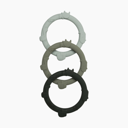 Loulou Lollipop Wild Teething Ring Set - Sage Green