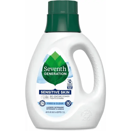 Seventh Generation Liquid Laundry Detergent, Free & Clear, 30 Loads, USDA Certified 97% Biobased, 45 Fl Oz