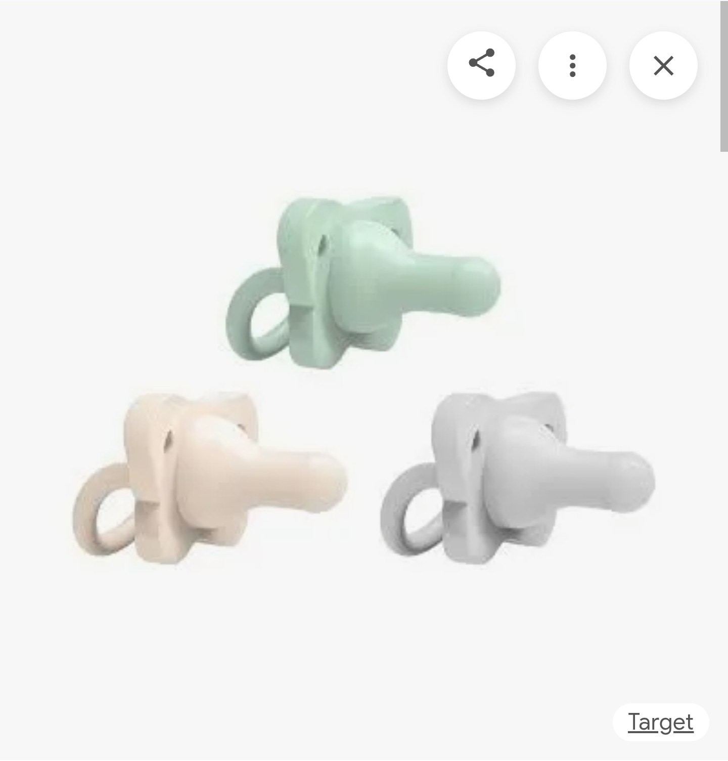 HappyPaci™ Pacifier, 0-6 Months, Green, Grey & Ecru, 3 Count