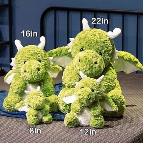 Little Flying Dragon - Cute Stuffed Animal Plush Toy - Adorable Soft Dragons Toy Plushies and Gifts - Perfect Present for Kids (Green,7.87in/20cm)