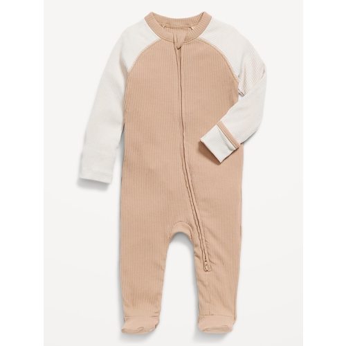 2-Way-Zip Sleep & Play Pocket Footed One-Piece for Baby | Old Navy