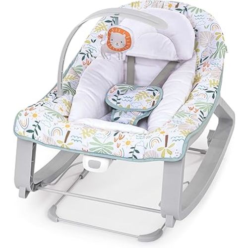 Ingenuity Keep Cozy 3-in-1 Grow with Me Vibrating Baby Bouncer Seat & Infant to Toddler Rocker, Vibrations & Toy Bar, 0-30 Months Up to 40 lbs (Madi)