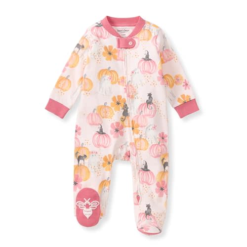 Burt's Bees Baby Girls' Organic Cotton Sleep and Play Footed Pajamas