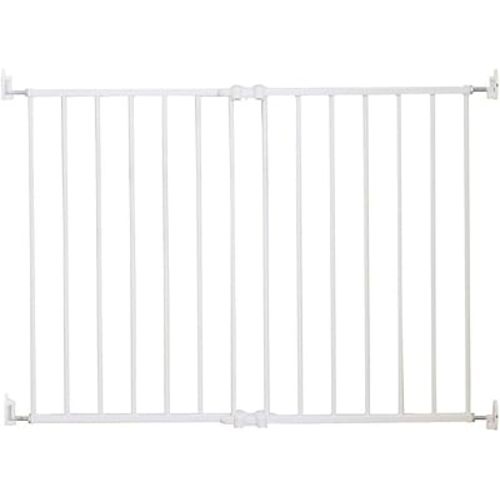 Qdos Safety Extending SafeGate Baby Gate - Meets Tougher European Standards - Angle Mount Capable - Templates for Easy Installation - Top of Stairs - Fits openings 26"-41"| Hardware Mount | White