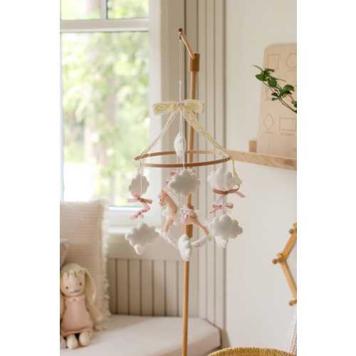 Handmade Rocking Horse Baby Mobile: Vintage Nursery Decor
