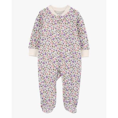 Baby Floral 2-Way Zip Cotton Sleep & Play Pajamas - Carter's | Carter's