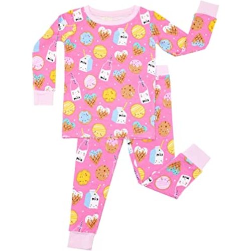 Little Sleepies Two-Piece Pajama Set for Boys & Girls, Soft Viscose from Bamboo, Snug Matching Family PJs, Toddler to Teen