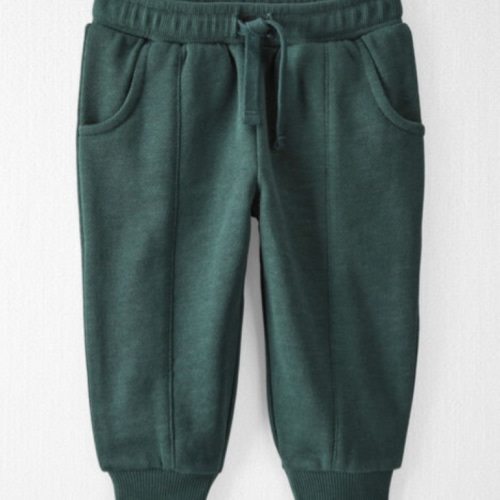 Baby Organic Cotton Joggers in Poplar Green