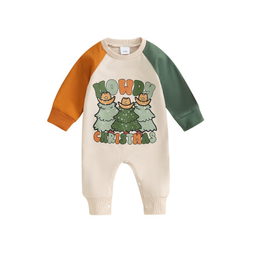 Infant Baby Boy Girl Christmas Outfit 3 6 12 18 Months Merry Christmas Print Jumpsuit Romper Onesie My First Christmas Clothes