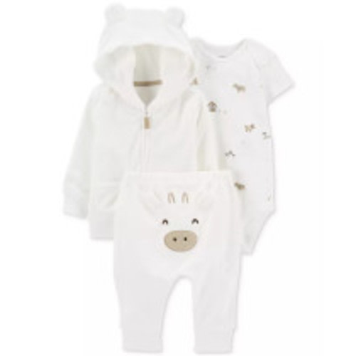 Carter's Baby Boys or Baby Girls Bodysuit, Cardigan and Pants, 3 Piece Set