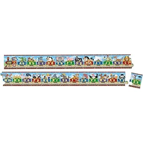 Melissa & Doug Alphabet Express Jumbo Jigsaw Floor Puzzle (27 pcs, 10 feet long) - FSC Certified