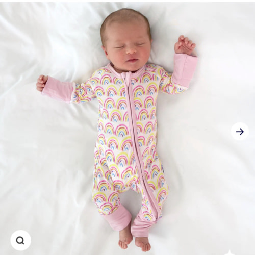 Pastel Rainbows Zippy - Little Sleepies