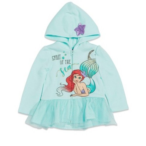 Disney Princess Ariel Infant Baby Girls Fleece Zip Up Hoodie Princess Ariel 18 Months