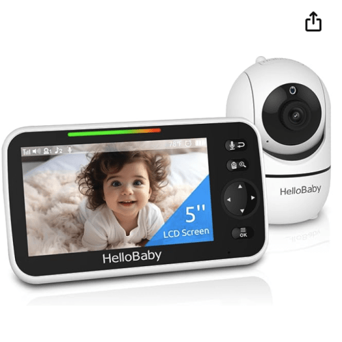 HelloBaby Upgrade Baby Monitor, 5''Sreen (HB6550pro)