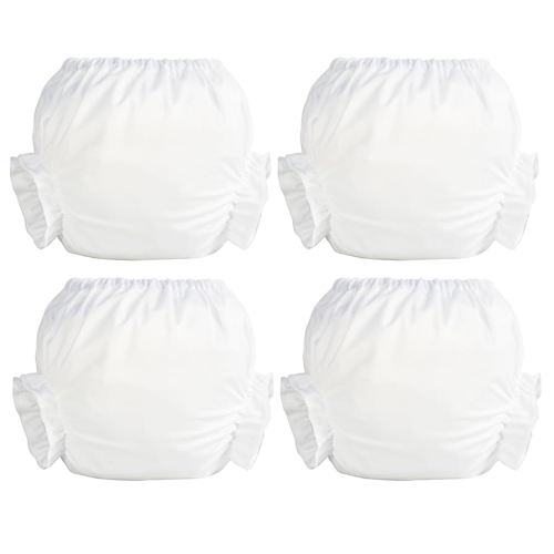 Joyo roy 4pcs Bloomers Shorts White Bloomers Infant Bloomers Baby Bloomers 3-6 Months White Baby Bloomers Bloomer Pants Newborn Bloomers Toddler Bloomers Baby Diaper Cover Newborn Diaper Cover 0-6M