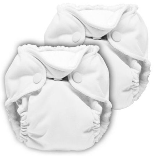 Kanga Care Lil Joey Newborn All In One Aio Cloth Diaper (2pk) Fluff White 4-12lbs