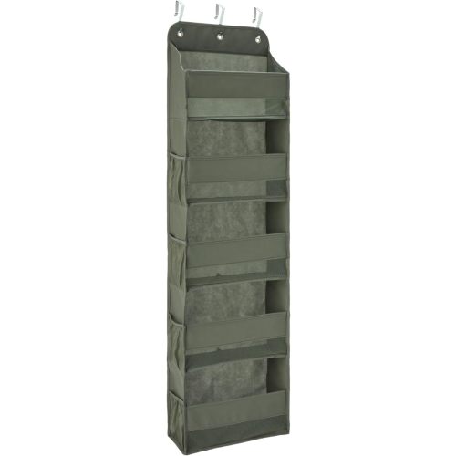 Amazon Basics Over the Door Organizer with 5 Tiers, Large, Charcoal