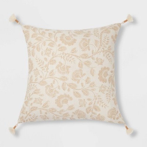 Jacobean Square Throw Pillow - Threshold™, Color: Neutral
