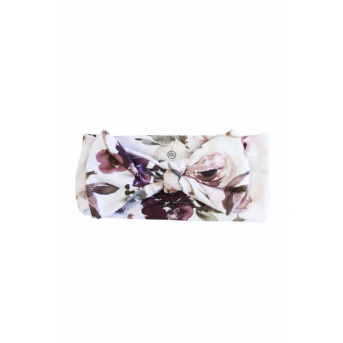 Demi's Dusty Purple Floral Large Bow Headwrap