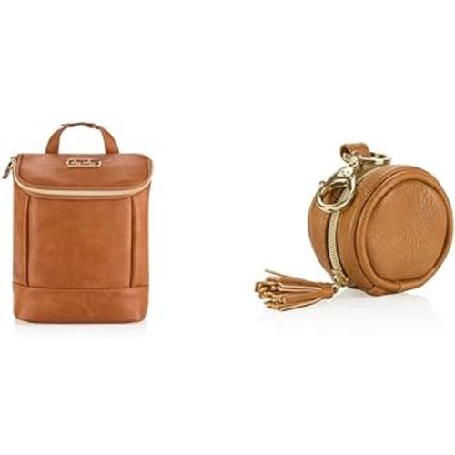 Itzy Ritzy Insulated Bottle Bag – Keeps Bottles Warm or Cool - Holds 3 Bottles & Feat & Pacifier Case with Clip – Pacifier Charm Pod Includes Clasp to Easily Attach to a Diaper Bag