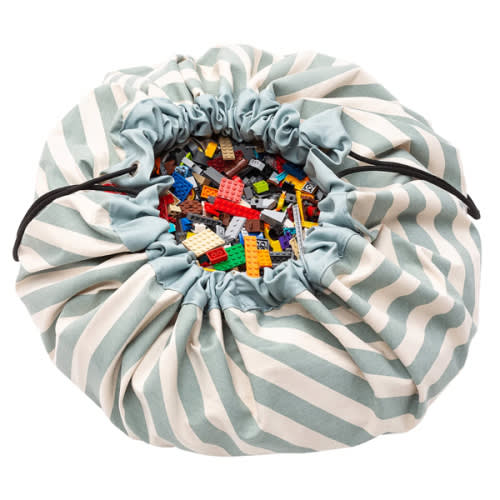 Stripes Green Toy Storage Bag